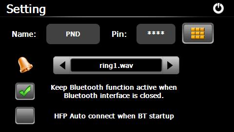 Jméno: zobrazit jméno vašeho přístroje při Bluetooth přenosu.