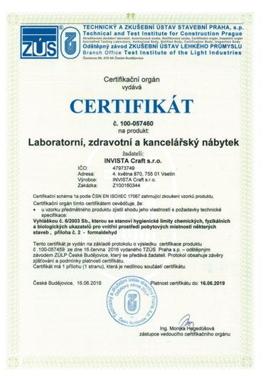 Certifikáty Jsme si vědomi, že laboratoře jsou citlivá prostředí, ve kterých je nutné dodržovat