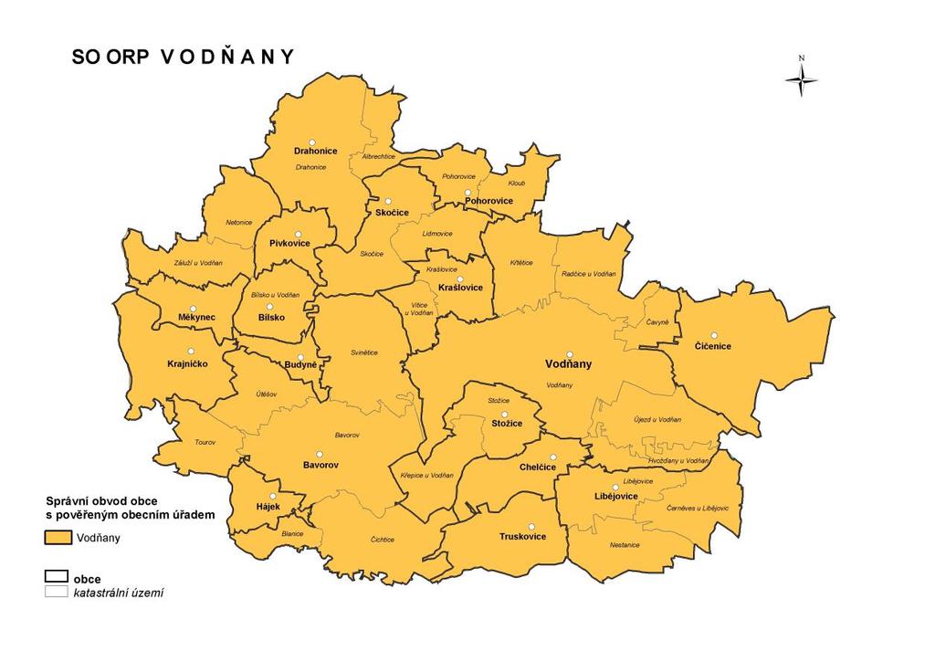 Počet obyvatel v jednotlivých obcích a věková struktura obyvatelstva k 1.