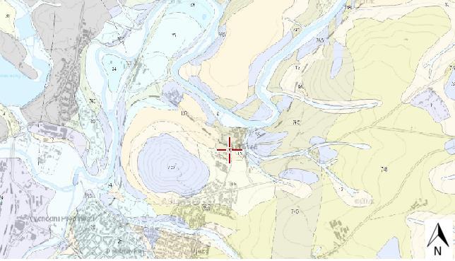 2.3 Geologická charakteristika území V mapovém území při příležitostné těžbě, která probíhá v meandrech řeky Berounky, se odkrývají terasové sedimenty ze starších čtvrtohor.