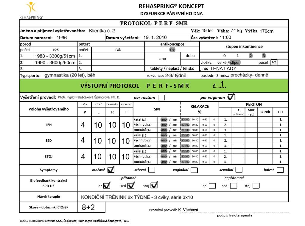 Výstupní vyšetření 19