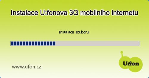 Kapitola 2 Instalace Instalace U:fonova 3G mobilního internetu Windows XP 1) Připojte modem k počítači. Instalace začne automaticky, jakmile je modem připojen k počítači.