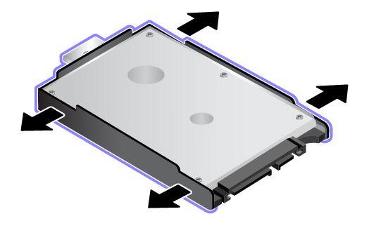 7. Odejměte rámeček z jednotky pevného disku nebo jednotky SSD.