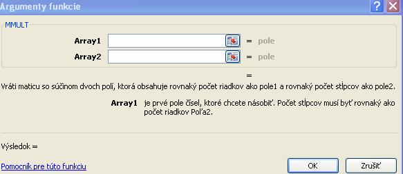 (resp. bunky) 5. Zadáme syntax funkcie Alebo manuálne vyznačíme polia (array), t.j.