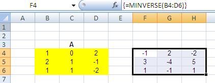 , ale používame funkciu =MINVERSE 7.