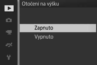 Multifunkční volič 2 Vyberte požadovanou možnost. Stisknutím tlačítek 1 a 3 vyberte požadovanou možnost a potvrďte stisknutím tlačítka J.