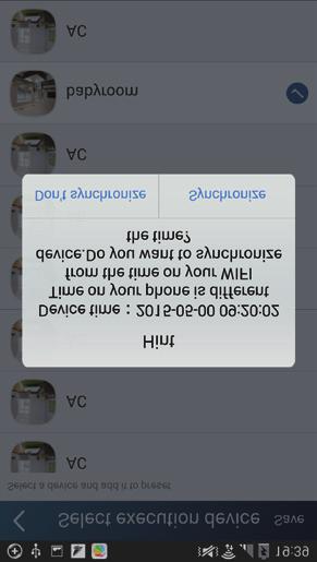 Ak chcete synchronizovať čas, kliknite na synchronizovať. Ak sa nezobrazí rozhranie Tip, preskočte tento proces.