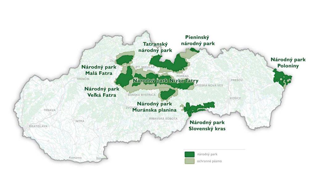 TANAP - 1948 PIENAP - 1967 NAPANT - 1978 NP Slovenský raj - 1988 Národné parky v SR NP Malá Fatra