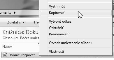 OBRÁZOK 3.7 Kopírovanie súboru OBRÁZOK 3.