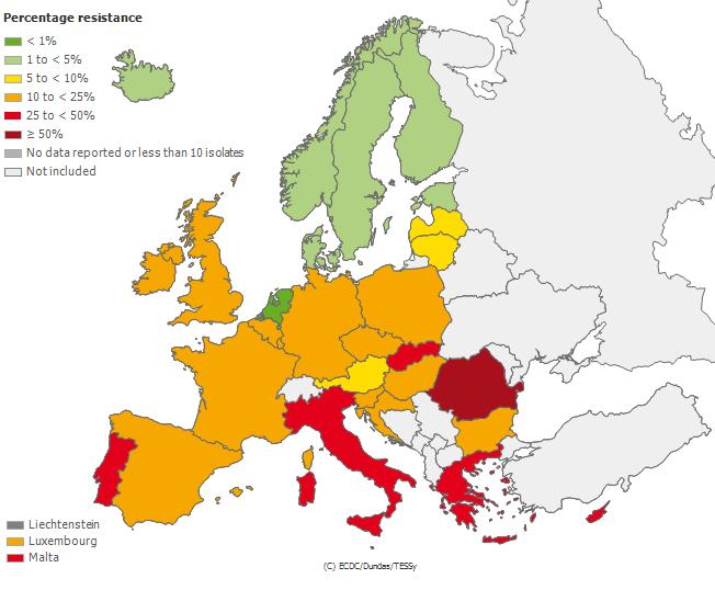 MRSA v Evropě 2014 http://ecdc.europa.