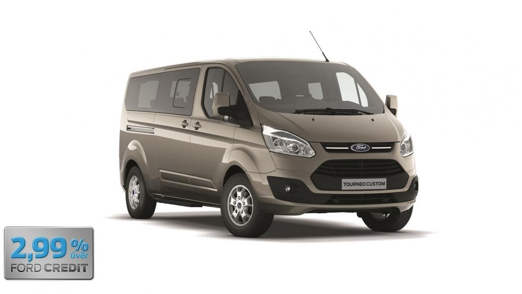 FORD TOURNEO CUSTOM I CENÍK 89místný vůz Mimořádná nabídka* Např. za 7 444 Kč měsíčně, úrok jen 2,99 % Již za 549 9 Kč / 665 379 Kč * Zvýhodněná nabídka platí do 3. 6. 217.