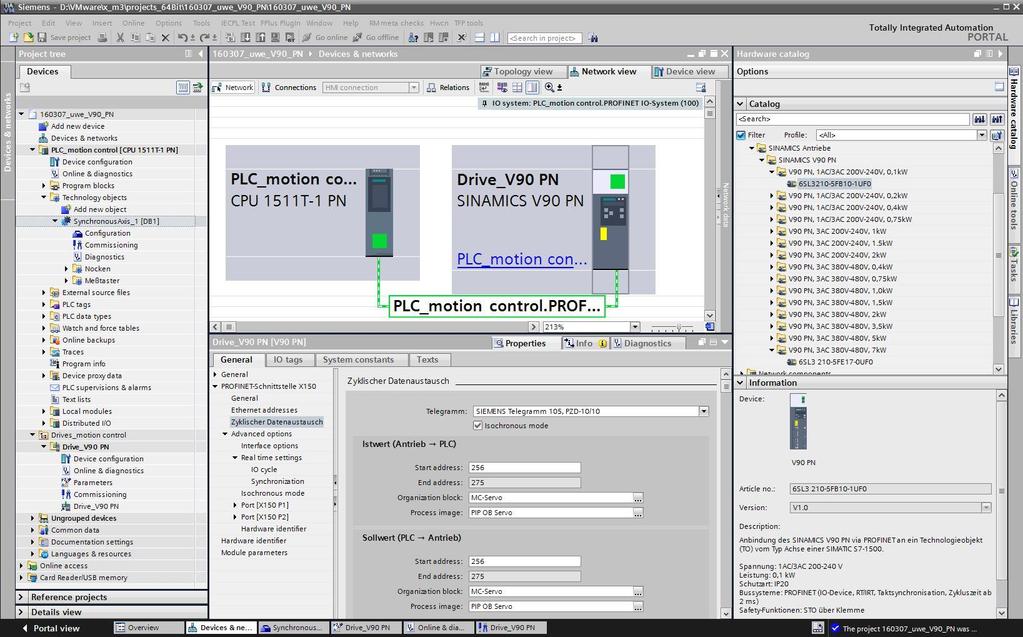 Advanced Controller & SINAMICS V90 with