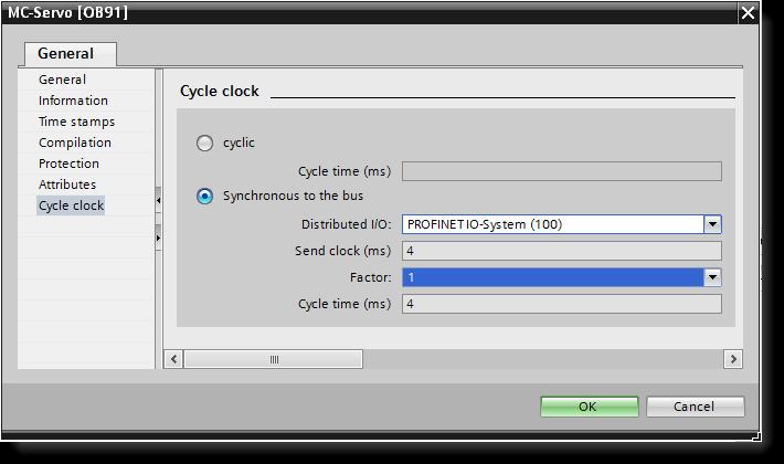 OBs Isochronní OBs na sběrnici (drives via PROFIdrive) 1 t motion control- = position control clock