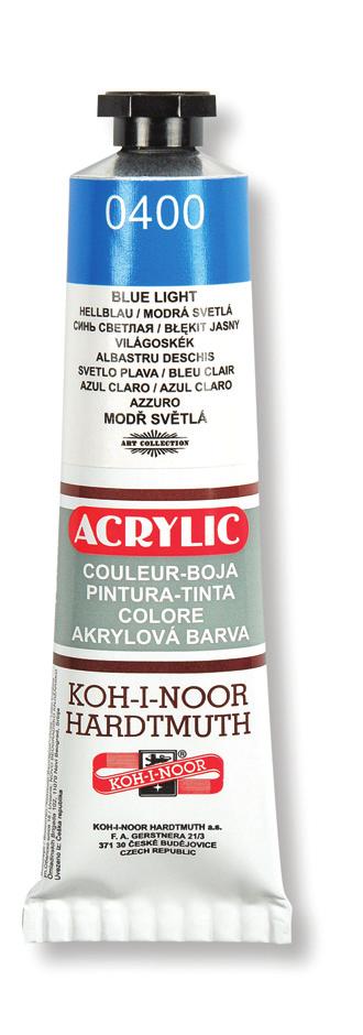 97 ACRYLIC 40 ml 162708-162739 32 colours / barev Acrylic colours / Akrylfarben / Акриловые краски / Akrylové barvy odstín tint 016270800000 1 pc 024695 25x25x122 0,08 5 pcs 024701 135x133x30 0,41