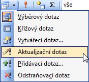 S t r a n a 6 V kolónke Kritériá zapíšeme podmienku, ktorú majú spĺňať záznamy na výstupe. Samotné vykonanie dotazu zabezpečíme kliknutím na ikonu Spustiť (červený výkričník) v Paneli nástrojov.