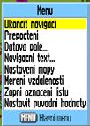 Stránka Mapa Voľby stránky Mapa Ponuka volieb stránky Mapa Ukoncit navigaci - zastaví navigáciu a zostane neaktívna do doby, než je navigácia znovu spustená.