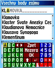 jmena. Pre nájdené položky funkcie Najdi podle jmena: 1. Stlačte FIND pre zobrazenie ponuky vyhľadávanie. 2.