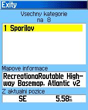 Vyhľadanie zjazdu Vyhľadanie zjazdu umožňuje vyhľadať najbližší exit na diaľnici. 1. Stlačte FIND pre zobrazenie ponuky vyhľadávania. Vyberte ikonu Exity a stlačte ENTER.