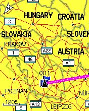 Trasa so stránkou Mapa, nad ktorou bude tracklog vykreslený. Budete dotázaní na bod, ku ktorému sa chcete vrátiť. Vyberte ho Kurzorovou KLÁVESOU a stlačte ENTER. 3.