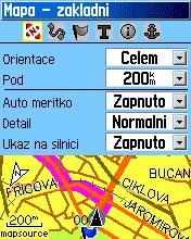 58 etrex Legend Cx/Vista Cx Voľby zoomu Nastavenie Mapy Základné nastavenie stránky Mapa Mnoho prvkov stránky Mapa využívá rovnaké voľby: zapnuté/vypnuté, rozsah najmenej až najviac, najmenší až