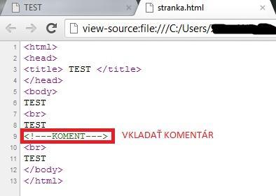 prehliadači, ale zostane iba v zdrojovom kóde.