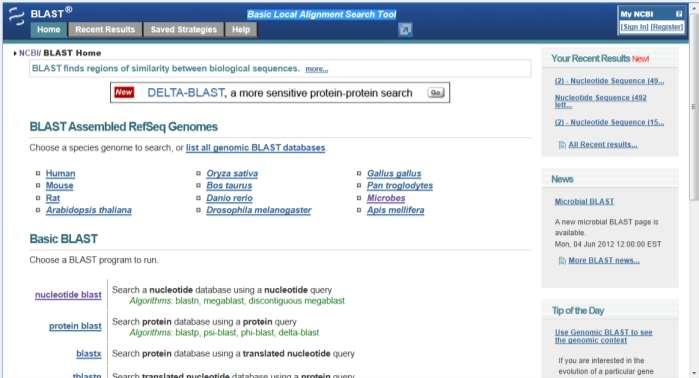 BLAST Basic Local Alignment Search Tool http://blast.ncbi.nlm.nih.gov/blast.