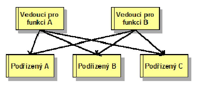 Obrázek 2: Funkcionální struktura Zdroj: Veber, 2000 Liniově štábní organizační struktury jsou příkladem použití kombinovaných liniových struktur.