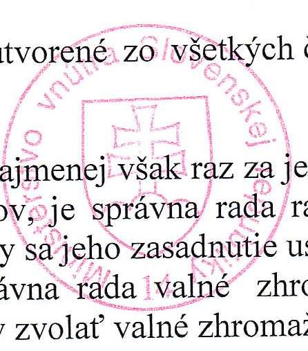 čl. V. Valné zhromaždenie 1. Najvyšším orgánom je valné zhromaždenie, ktoré je utvorené zo všetkých členov rady rodičov. 2.