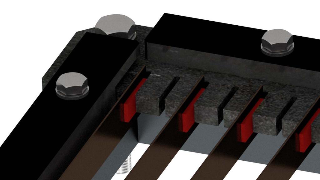UTB ve Zlíně, Fakulta technologická 60 Jako kontaktní (nosné) prvky slouží celkem 44 ocelových pásků o rozměrech 693x22x1 mm. Tyto pásky jsou vyrobeny stříháním z tabule plechu.