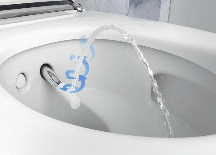 Technológia sprchovania WhirlSpray Patentovaná technológia sprchovania WhirlSpray je použitá prvýkrát práve v tomto produkte.