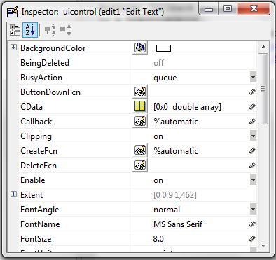 Objekt se do vytvářeného GUI vkládá kliknutím levým tlačítkem myši. Nejprve je však nutné zvolit požadovaný typ objektu z nabídky. Vytvořené GUI lze uložit stisknutím tlačítka, nebo přes File Save.