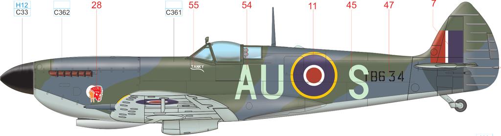 In preparation to the D-Day was assigned to the 2nd TAF and on June 16, 1944 was along with other squadrons of the 127th Wing the first to be moved to Normandy.