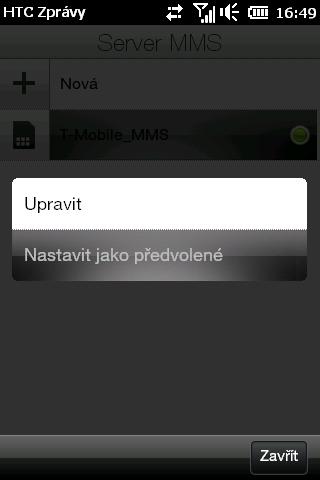 Nastavení SMS Služba Krátkých textových zpráv (SMS) Vám umožní na mobilním