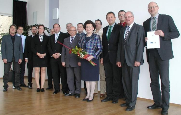 Poslední schůzky bavorsko-českého Regionálního řídícího výboru se zúčastnili (zleva doprava): Karel Malát (Ministerstvo pro místní rozvoj ČR), Filip Degl a Jaroslav Sobotka (Karlovarský kraj), Olga