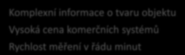 (2009) Komerční systémy: LaCam Forge; TopScan; IMEGO system Skenování s xenonovým světlem vyhodnocení