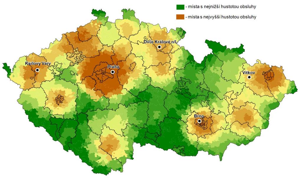 Příloha A Atrakční obvody a hustota obsluhy zákazníků Příloha A