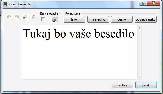 POMEMBNO! Prosimo upoštevajte, da program ne preverja tiskovnih in pravopisnih napak. Za morebitne napake odgovarjate vi.