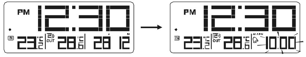 Stiskněte na projekčních hodinách tlačítko SET CLOCK. Tím přepnete projekční hodiny do režimu ručního nastavení času, data a dalších parametrů. 2. Nyní můžete provést následující nastavení 1.