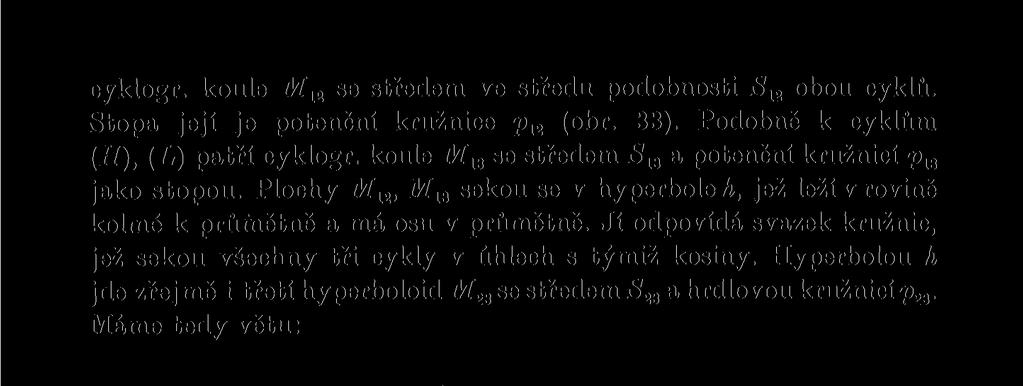 Jí odpovídá svazek kružnic, jež sekou všechny tři cykly v úhlech s týmiž kosiny.