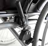 ENGLISH ONE-HAND OPERATION Your wheelchair is equipped with two sets of wheel locks that can be operated from either the left or the right side. They are applied directly against the tyres.