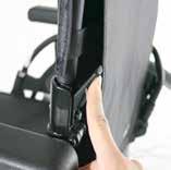 CAUTION! It is recommended that the angle-adjustable backrest is used in conjunction with the wheelbase extension.