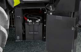 Plynové vzpěry otevírají plochy chladičů ke kompletnímu čištění ve dvou pozicích.