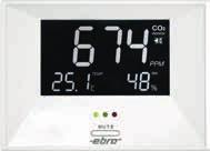 Přístroj RM 0 kontroluje klima v místnostech a hlavně měří i obsah CO 2 v ovzduší. Vybočení hodnot z komfortní zóny je indikováno zvukovým alarmem.