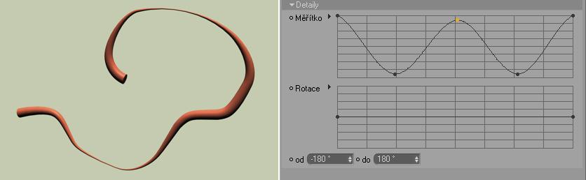 CINEMA 4D R 11.5 Základní návody 37 rotace průsečíků protažených po cestě.