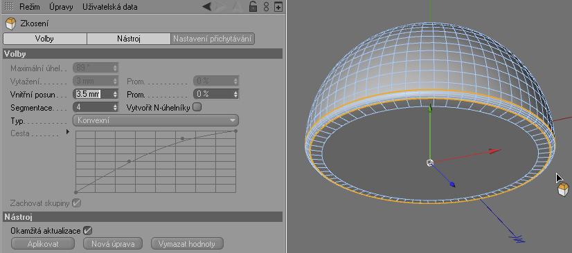 CINEMA 4D R 11.5 Základní návody 45 Zaoblení hran Fakticky vzato nemá v reálném světě žádný objekt absolutně ostré hrany.