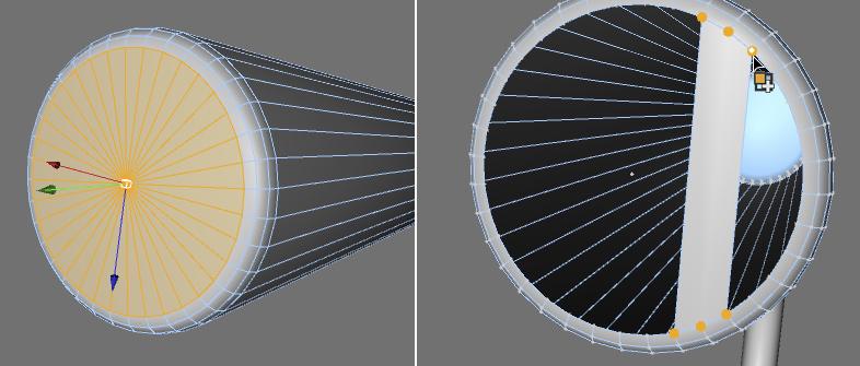 CINEMA 4D R 11.5 Základní návody 59 hrany otvoru a můžeme si vytvořit nový N-úhelníkový polygon. Podívejte se na obrázek níže, jaký potřebujeme vytvořit tvar.