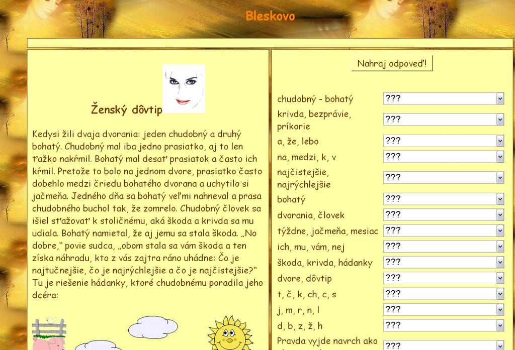 2. Vloženie čítacieho textu Text