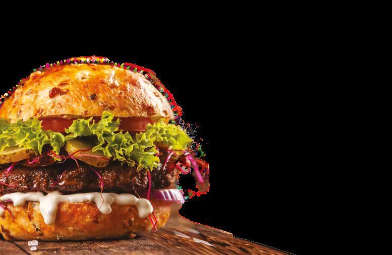 Burger je podáván jako menu (burger a hranolky). Každý burger s vyjímkou BooBurger můžete mít s porcí masa 115 g nebo 170 g.