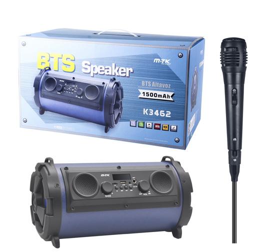 Bluetooth Portable Speaker Speaker PLUS K3462 s mikrofonem Bezdrátový Bletooth reproduktor svestavěnou nabíjecí baterií. Poskytuje velmi čistý zvuk a hluboké basy s dynamickým zvukovým efektem.