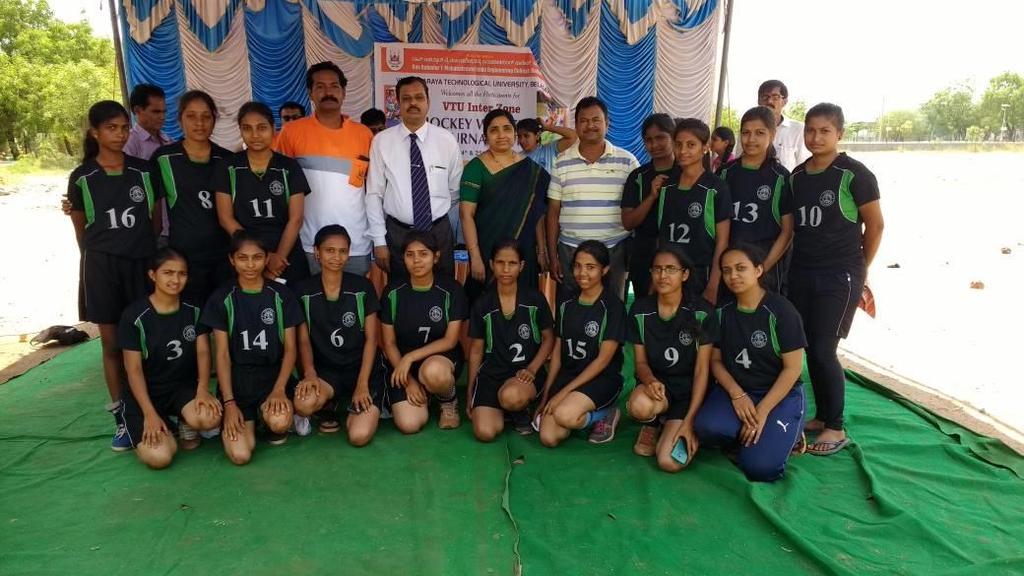 3. Participated in VTU HOCKEY Single Zone at RYMEC Ballari on 24 th & 25 April 2017 were secured Fourth Place.